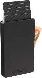 KORUMA Aluminiowe etui na karty + etui skórzane z magsafe (czarny) Uniwersalny 2