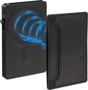 KORUMA Aluminiowe etui na karty + etui skórzane z magsafe (czarny) Uniwersalny 4