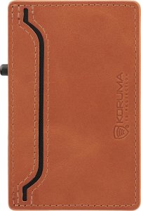 KORUMA Aluminiowy portfel na karty + etui skórzane z magsafe (brąz) Uniwersalny 7