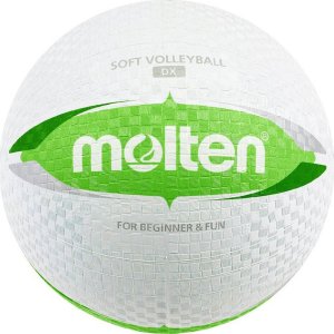 Molten Piłka siatkowa Molten gumowa biało-zielona S2V1550-WG Uniwersalny 1