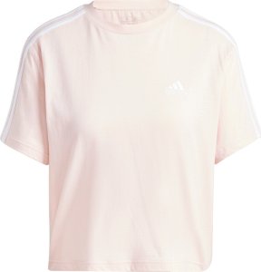 Adidas Koszulka damska adidas Essentials 3-Stripes Single Jersey Crop Top różowa IY4227 M 2