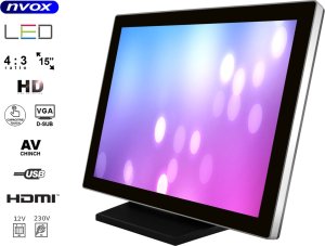Monitor Nvox Monitor dotykowy LED 15" VGA HDMI 12V 230V 1