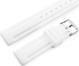 Pacific Pasek gumowy do zegarka U09 - biały - 22mm 2