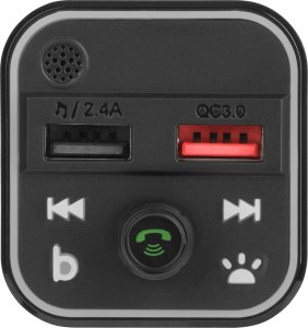 Transmiter FM PeiYing Transmiter samochodowy FM z funkcja bluetooth 5