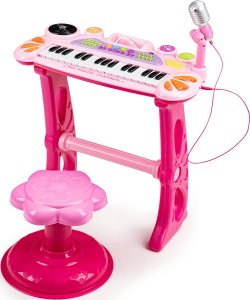 Multistore Keyboard organki pianinko z mikrofonem mp3 różowe 1