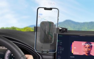 Vention Automatyczny uchwyt samochodowy na telefon Vention KCOB0 z przyssawką Czarny 4