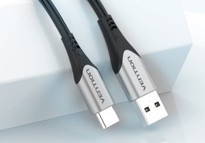 Kabel USB Vention Kabel USB 2.0 A do USB-C Vention CODHF 3A 1m szary 6