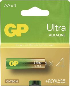 GP Bateria alkaliczna, AA (LR6), AA, 1.5V, GP, blistr, 4-pack, ULTRA 1