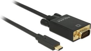 Kabel USB Delock Type C - VGA, 1080p, 1m, czarny (85261) 1