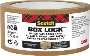 Scotch Taśma pakowa Box Lock 48mm/22.8m papierowa brązowa 1