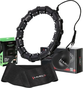 HMS Zestaw HHW11: Hula-hop z obciążnikiem i wypustkami + pas wyszczuplający BR163 Plus Size 1
