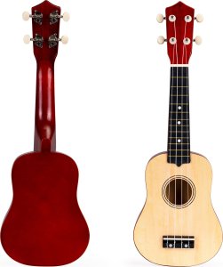 Ecotoys Gitara ukulele dla dzieci drewniana 4 struny nylonowe ECOTOYS 1