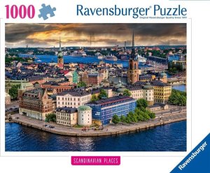 Ravensburger Puzzle Skandynawskie miasto widok 1000 elementów 1