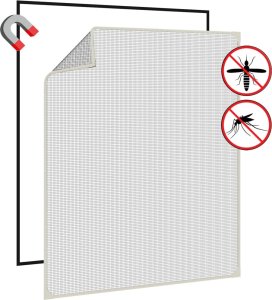 vidaXL Magnetyczna moskitiera okienna, biała, 100x120 cm 4
