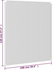 vidaXL Magnetyczna moskitiera okienna, biała, 100x120 cm 8