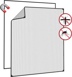 vidaXL Magnetyczna moskitiera okienna, antracytowa, 130x150 cm 4