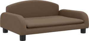 vidaXL Sofa dla dzieci, brązowa, 70x45x30 cm, obita tkaniną 2