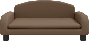 vidaXL Sofa dla dzieci, brązowa, 70x45x30 cm, obita tkaniną 3