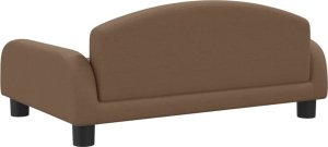 vidaXL Sofa dla dzieci, brązowa, 70x45x30 cm, obita tkaniną 5