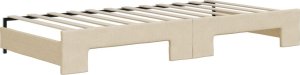 vidaXL Sofa rozsuwana, kremowa, 90x200 cm, tkanina 6