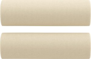 vidaXL 4-cz. komplet wypoczynkowy z poduszkami, kremowy, tkanina 9