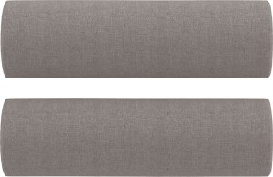 vidaXL 2-osobowa sofa z poduszkami, taupe, 120 cm, tkanina 5