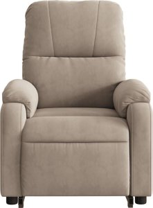 vidaXL Podnoszony fotel masujący, rozkładany, taupe, mikrofibra 8