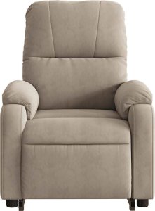 vidaXL Podnoszony fotel masujący, rozkładany, taupe, mikrofibra 9