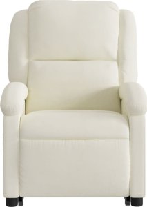 vidaXL Podnoszony fotel rozkładany, kremowy, aksamitny 8