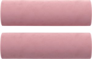 vidaXL 3-osobowa sofa z poduszkami, różowa, 180 cm, aksamit 5