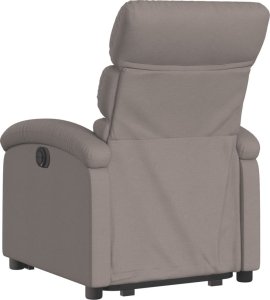 vidaXL Podnoszony fotel rozkładany, elektryczny, kolor taupe, tkanina 4