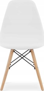 Leobert Zestaw stół okrągły TODI 80cm biały + 4 krzesła OSAKA białe 9