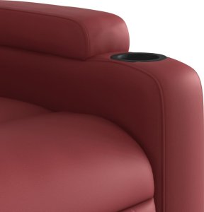 vidaXL Rozkładany fotel pionizujący, elektryczny, bordowy, ekoskóra 12