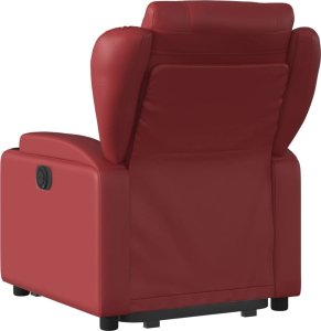 vidaXL Rozkładany fotel pionizujący, elektryczny, bordowy, ekoskóra 5