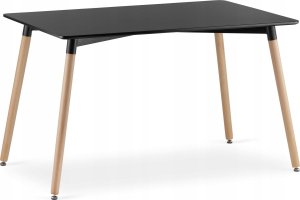 Leobert Zestaw stół prostokątny ADRIA 120x80 czarny + 4 krzesła OSAKA czarne 11