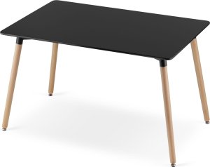 Leobert Zestaw stół prostokątny ADRIA 120x80 czarny + 4 krzesła OSAKA czarne 12