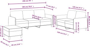 vidaXL 3-cz. komplet wypoczynkowy, żółty, obity aksamitem 9