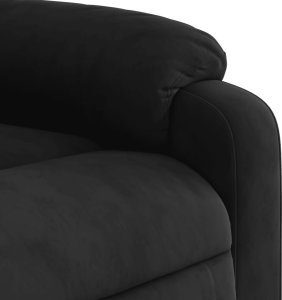 vidaXL Rozkładany fotel elektryczny, czarny, obity mikrofibrą 11