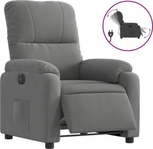 vidaXL Rozkładany fotel elektryczny, ciemnoszary, obity mikrofibrą 2