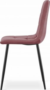 Leobert Krzesło KARA - różowy aksamit / nogi czarne x 3 3