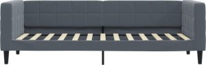 vidaXL Sofa z materacem do spania, ciemnoszara, 80x200 cm, aksamit 4