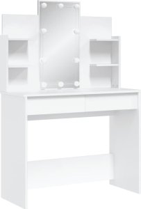 vidaXL Toaletka z oświetleniem LED, biała, 96x40x142 cm 3
