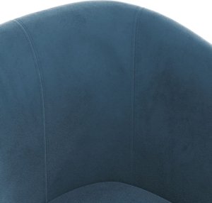 vidaXL Fotel klubowy z podnóżkiem, ciemnoniebieski, obity aksamitem 6