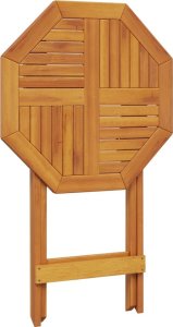 vidaXL Składany stół ogrodowy, 60x75 cm, lite drewno akacjowe 8
