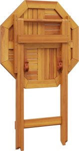 vidaXL Składany stół ogrodowy, 60x75 cm, lite drewno akacjowe 9