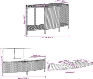 SPA ogrodowe vidaXL Obudowa do basenu/spa, czarny polirattan i lite drewno akacjowe 9