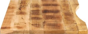 vidaXL Blat biurka, z wycięciem, 120x50x2,5 cm, surowe drewno mango 4
