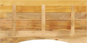 vidaXL Blat biurka, z wycięciem, 120x50x2,5 cm, surowe drewno mango 5