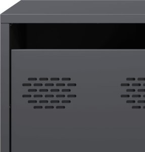 vidaXL Szafka RTV, czarna, 68x50x43,5 cm, stal walcowana na zimno 11