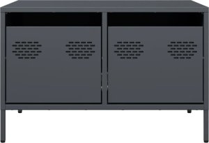 vidaXL Szafka RTV, czarna, 68x50x43,5 cm, stal walcowana na zimno 6